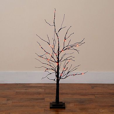 nearly natural 3-ft. Pre-Lit Artificial Black Twig Tree with 80 LED Lights