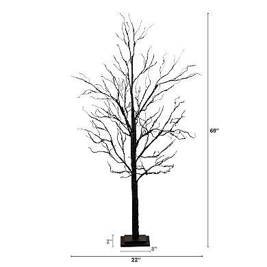 nearly natural 5-ft. Pre-Lit Artificial Halloween Twig Tree with 240 LED Lights