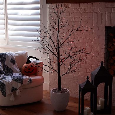 nearly natural 5-ft. Pre-Lit Artificial Halloween Twig Tree with 240 LED Lights