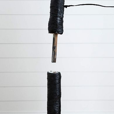 nearly natural 7-ft. Pre-Lit Artificial Halloween Black Twig Tree with 390 LED Lights
