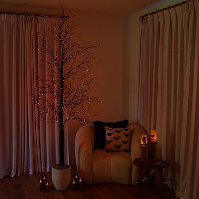 nearly natural 8-ft. Pre-Lit Artificial Black Twig Tree with 510 LED Lights