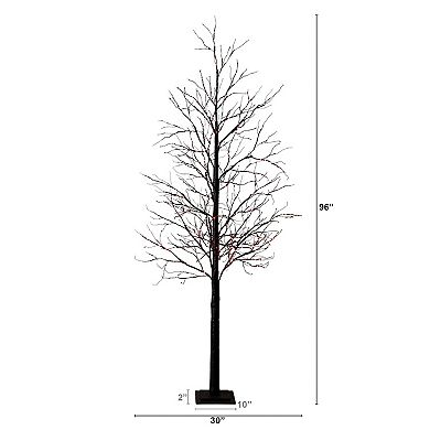 nearly natural 8-ft. Pre-Lit Artificial Black Twig Tree with 510 LED Lights