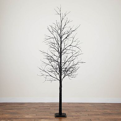 nearly natural 8-ft. Pre-Lit Artificial Black Twig Tree with 510 LED Lights