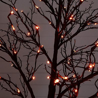 nearly natural 7-ft. Pre-Lit Artificial Black Twig Tree with 180 LED Lights