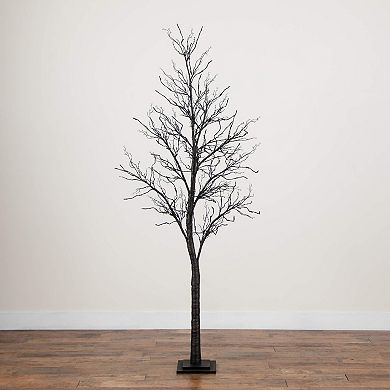 nearly natural 7-ft. Pre-Lit Artificial Black Twig Tree with 180 LED Lights