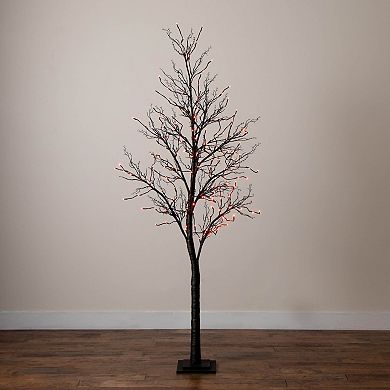 nearly natural 7-ft. Pre-Lit Artificial Black Twig Tree with 180 LED Lights