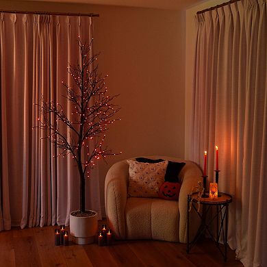 nearly natural 7-ft. Pre-Lit Artificial Black Twig Tree with 180 LED Lights