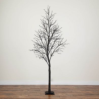 nearly natural 8-ft. Pre-Lit Artificial Black Twig Tree with 216 LED Lights
