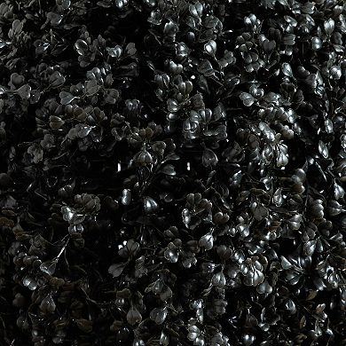 Nearly Natural 5-ft. UV Resistant Artificial Black Triple Ball Boxwood Topiary