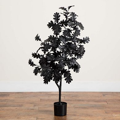 Nearly Natural 4-ft. Artificial Black Oak Tree