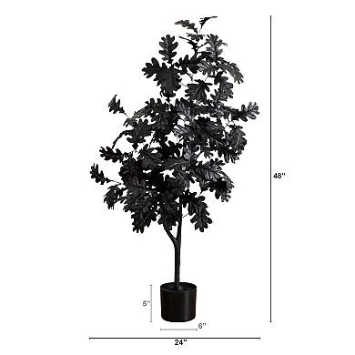 Nearly Natural 4-ft. Artificial Black Oak Tree