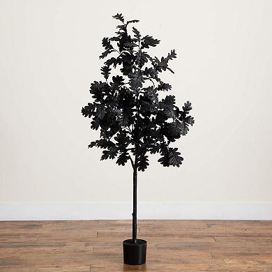 Nearly Natural 5-ft. Artificial Black Oak Tree