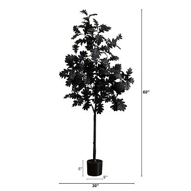 Nearly Natural 5-ft. Artificial Black Oak Tree