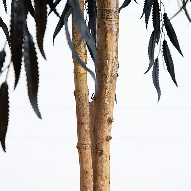 Nearly Natural 4-ft. Artificial Halloween Black Willow Tree