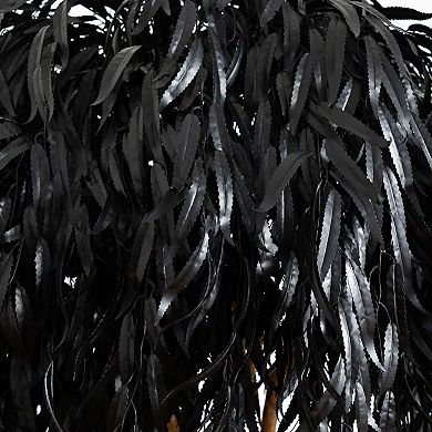 Nearly Natural 6-ft. Artificial Halloween Black Willow Tree