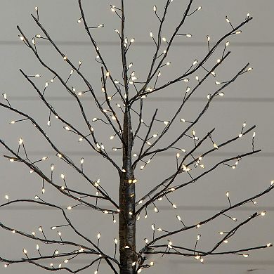 nearly natural 2-ft. Pre-Lit Artificial Black Twig Tree with 210 LED Lights