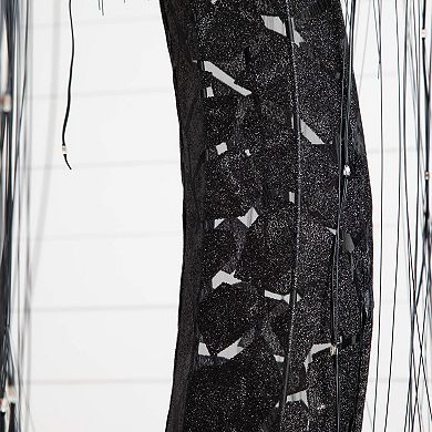 Nearly Natural 7-ft. Pre-Lit Artificial Halloween Black Willow Tree with LED Lights