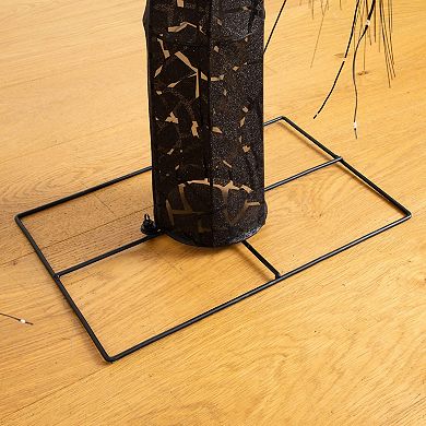 Nearly Natural 7-ft. Pre-Lit Artificial Halloween Black Willow Tree with LED Lights