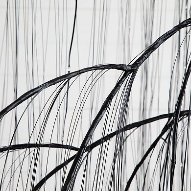 Nearly Natural 7-ft. Pre-Lit Artificial Halloween Black Willow Tree with LED Lights