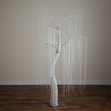 nearly natural 7-ft. Pre-Lit Artificial White Willow Tree with 400 LED Lights