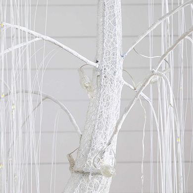 nearly natural 7-ft. Pre-Lit Artificial White Willow Tree with 400 LED Lights
