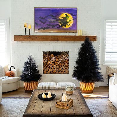 nearly natural 4-ft. Artificial Pampas Grass Halloween Tree