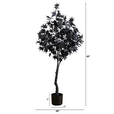 nearly natural 4-ft. Pre-Lit Artificial Halloween Black Maple Tree with LED Lights