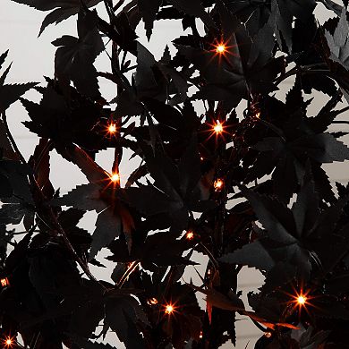 nearly natural 5-ft. Pre-Lit Artificial Halloween Maple Tree with 240 LED Lights