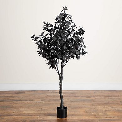 nearly natural 5-ft. Pre-Lit Artificial Halloween Maple Tree with 240 LED Lights