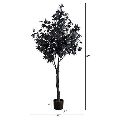 nearly natural 5-ft. Pre-Lit Artificial Halloween Maple Tree with 240 LED Lights