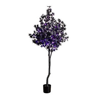 nearly natural 6-ft. Pre-Lit Artificial Black Maple Tree with 300 LED Lights