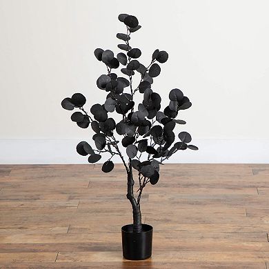 nearly natural 3-ft. Pre-Lit Artificial Eucalyptus Tree with 80 LED Lights