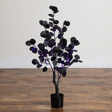 nearly natural 3-ft. Pre-Lit Artificial Eucalyptus Tree with 80 LED Lights
