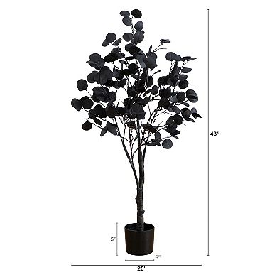 nearly natural 4-ft. Pre-Lit Artificial Eucalyptus Tree with 160 LED Lights