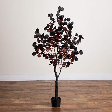 nearly natural 5-ft. Pre-Lit Artificial Eucalyptus Tree with 220 LED Lights