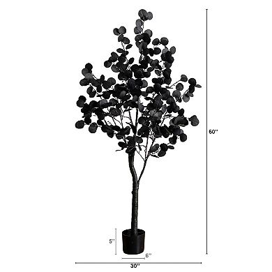 nearly natural 5-ft. Pre-Lit Artificial Eucalyptus Tree with 220 LED Lights