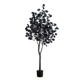 nearly natural 6-ft. Pre-Lit Artificial Eucalyptus Tree with 300 LED Lights