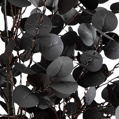 nearly natural 7-ft. Pre-Lit Artificial Black Eucalyptus Tree with 420 LED Lights