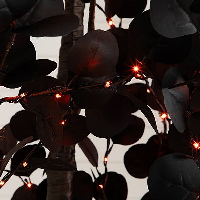 nearly natural 9-ft. Pre-Lit Artificial Black Eucalyptus Tree with 700 LED Lights