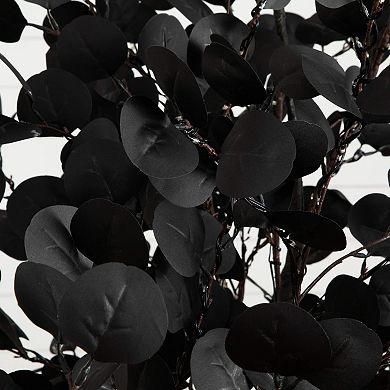 nearly natural 9-ft. Pre-Lit Artificial Black Eucalyptus Tree with 700 LED Lights
