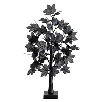 nearly natural 2-ft. Pre-Lit Artificial Halloween Black Maple Tree with LED Lights