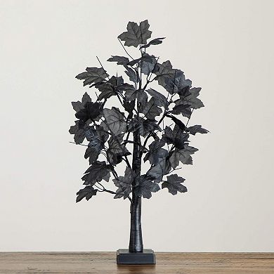 nearly natural 2-ft. Pre-Lit Artificial Halloween Black Maple Tree with LED Lights