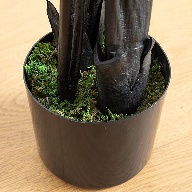 Nearly Natural 4-ft. Artificial Black Travelers Palm Tree