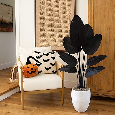 Nearly Natural 4-ft. Artificial Black Travelers Palm Tree