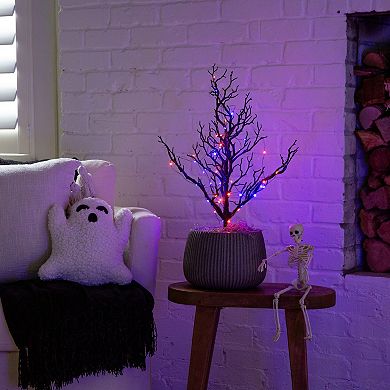 Nearly Natural 2-ft. Pre-Lit Artificial Halloween Twig Tree with LED Lights