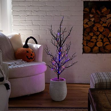 Nearly Natural 3-ft. Pre-Lit Artificial Halloween Twig Tree with LED Lights