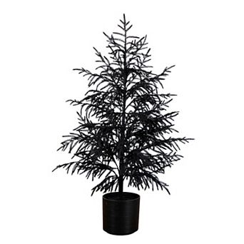 Nearly Natural 4-ft. Artificial Black Norfolk Pine Christmas Tree