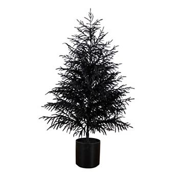 Nearly Natural 5-ft. Artificial Black Norfolk Pine Christmas Tree with Natural Look