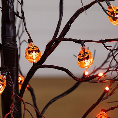 nearly natural 3-ft. Pre-Lit Artificial Halloween Twig Tree with 18 LED Pumpkin Lights