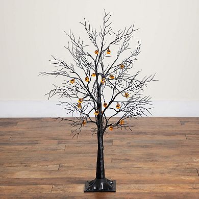 nearly natural 3-ft. Pre-Lit Artificial Halloween Twig Tree with 18 LED Pumpkin Lights